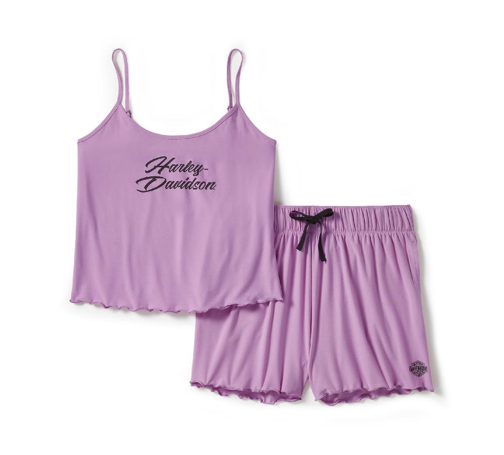 harley Women's Lettuce Trim Pajama Short Set
