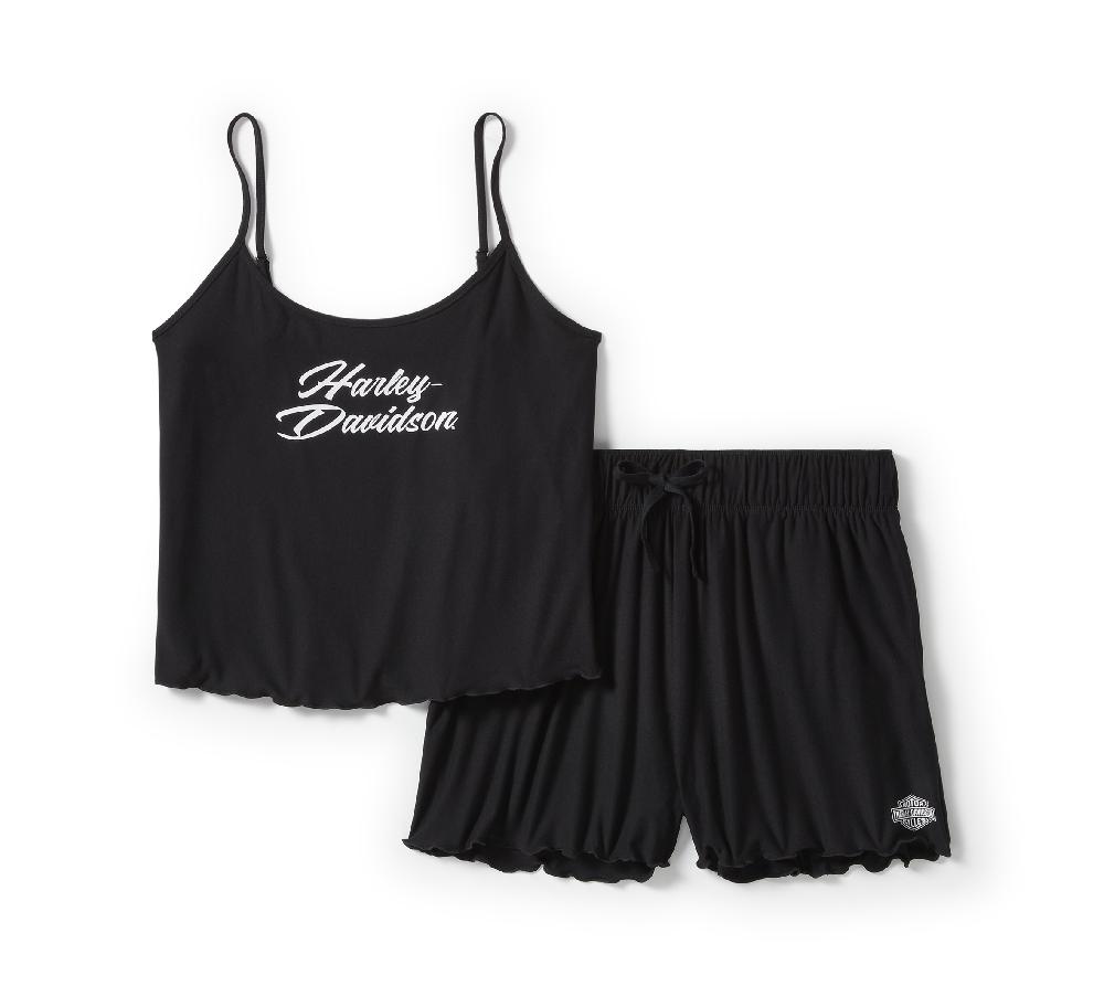 harley Women's Lettuce Trim Pajama Short Set