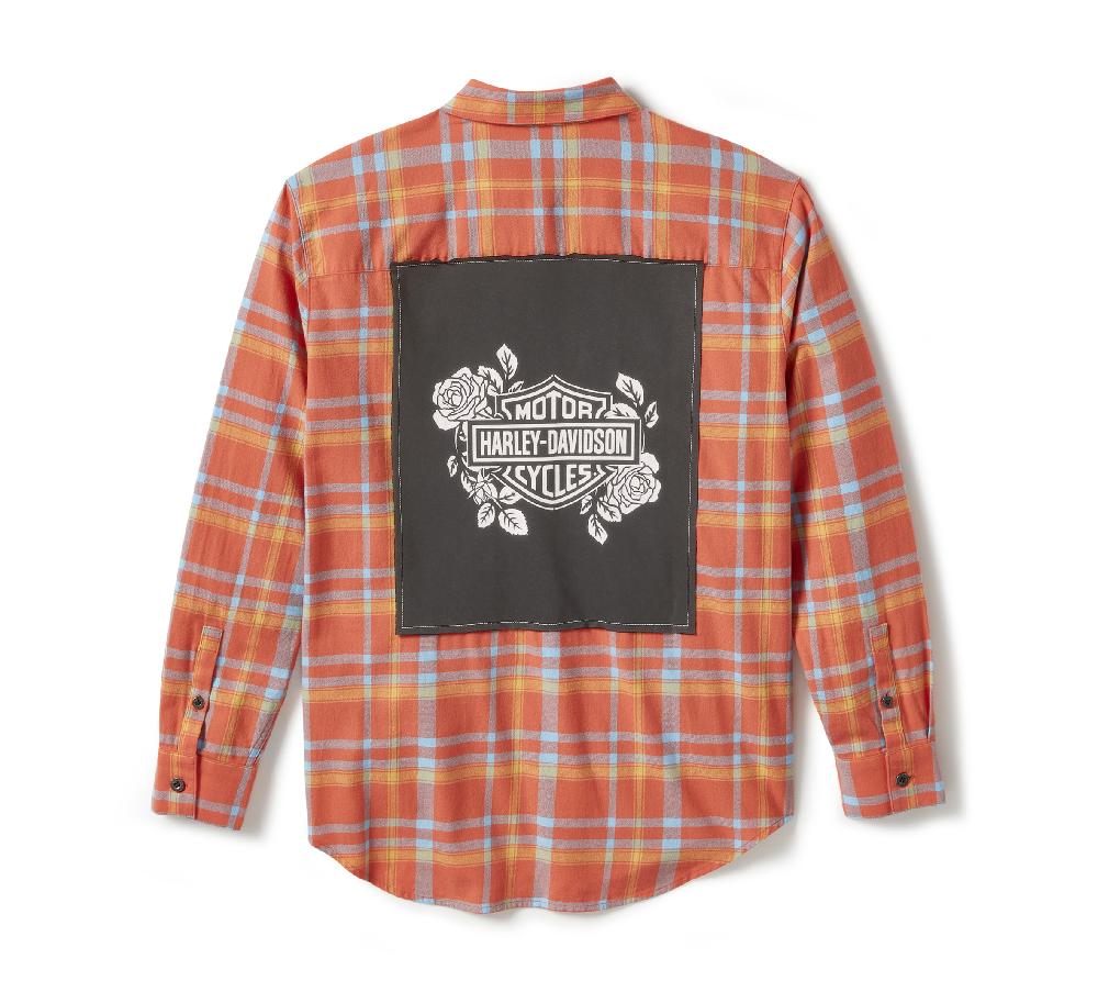 Harley Women's Patch Woven Long Sleeve Shirt