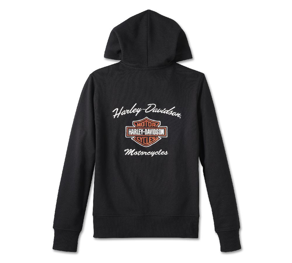 Harley Women's Special Bar & Shield Zip Front Hoodie