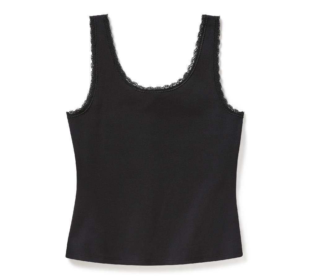 Harley Women's Vintage Flames Bling Lace Trim Tank