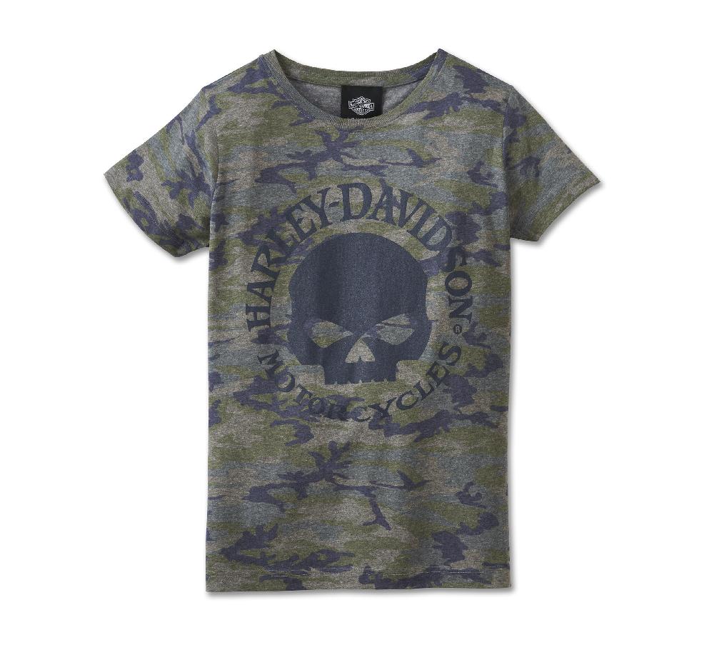 harley Women's Willie G Skull Camo Tee