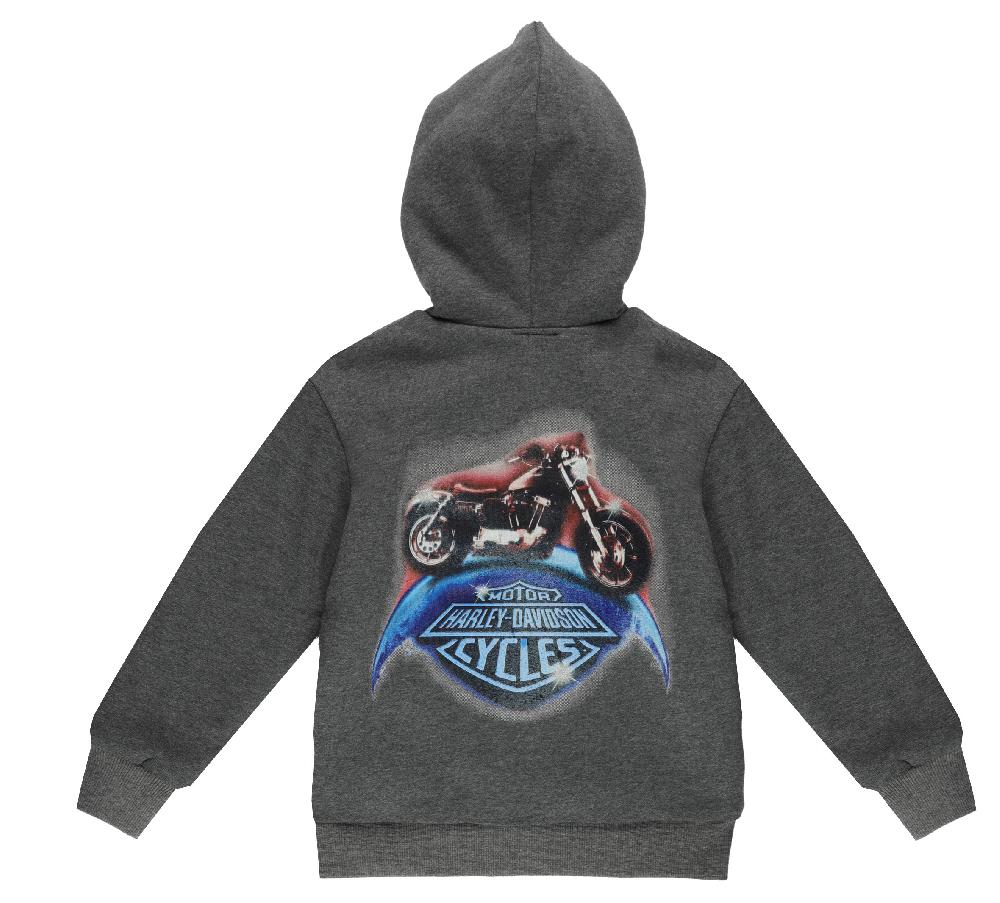 Harley Hoodie - Big Boys Bar & Shield Sherpa Lined Fleece