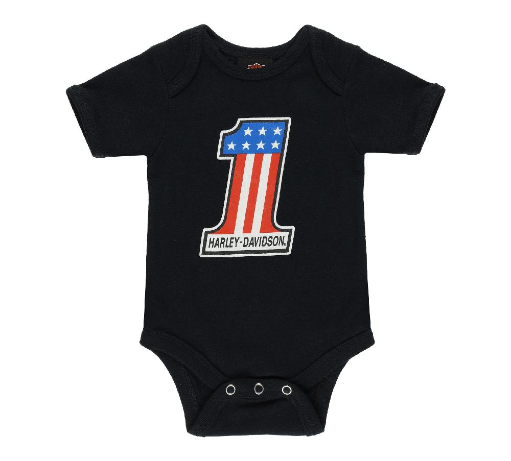 Harley Infant Boys Grandpa Rides A Harley Rib Bodysuit 2 Pack