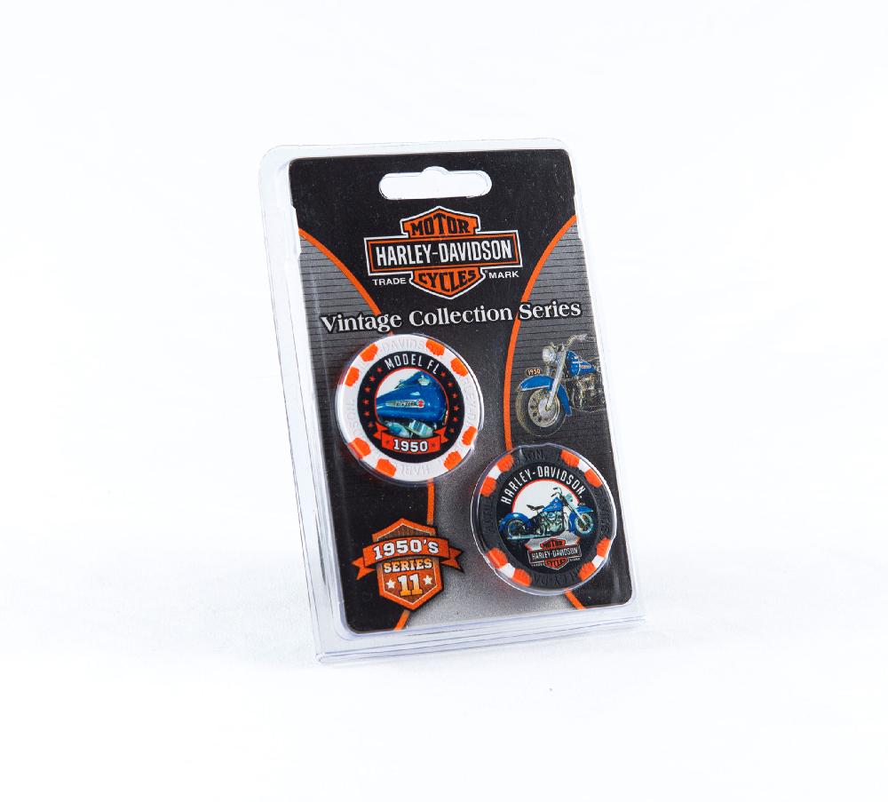 Harley Limited Edition: Vintage Collectable Poker Chips Series 11 1950 Model FL