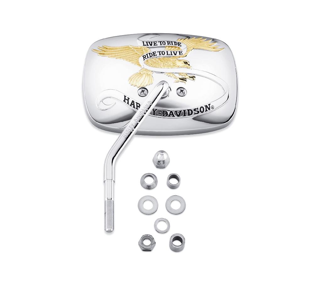 harley Live To Ride One-Piece Short Stem Mirror - Left Side