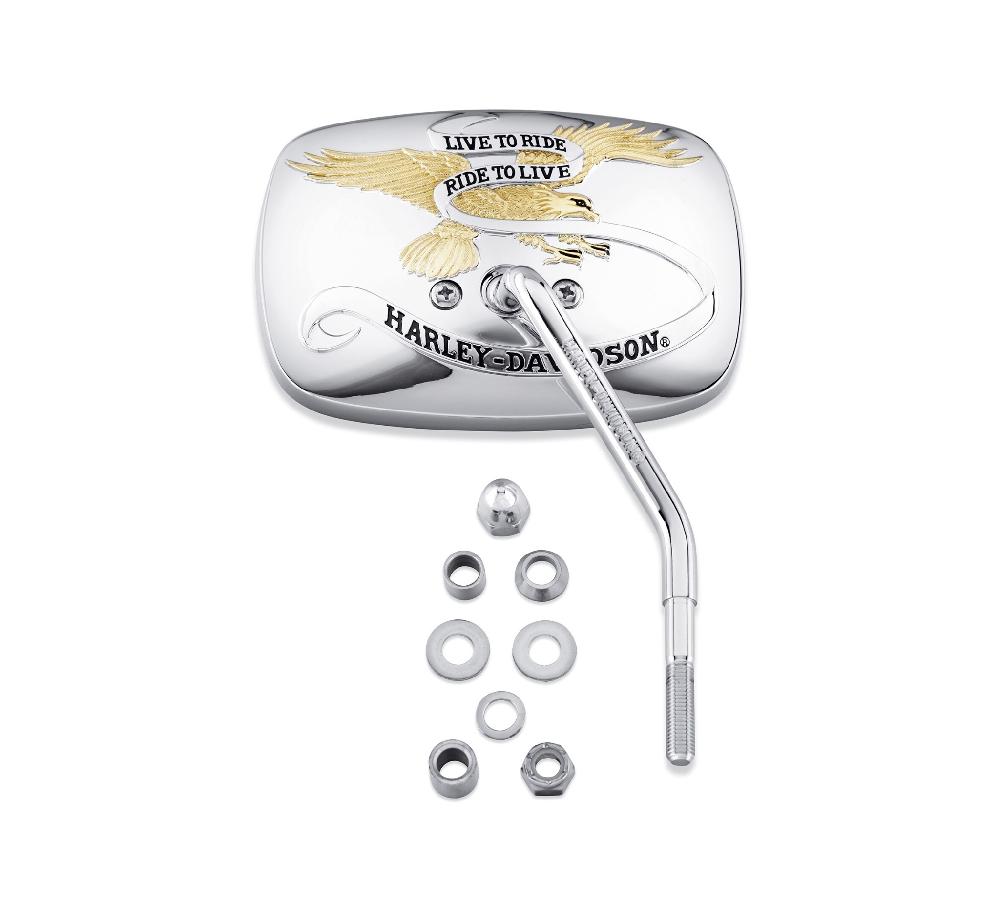harley Live To Ride One-Piece Short Stem Mirror - Right Side