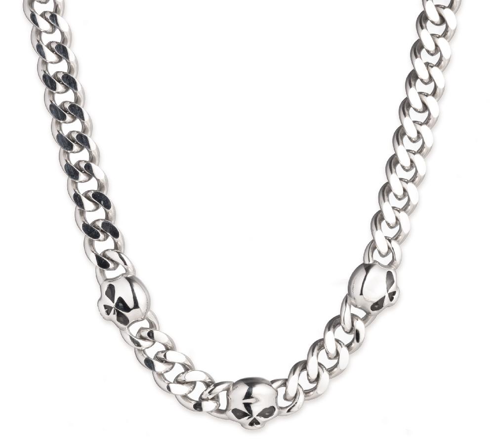 harley Men's 24" Willie G Curb Chain Collar Necklace