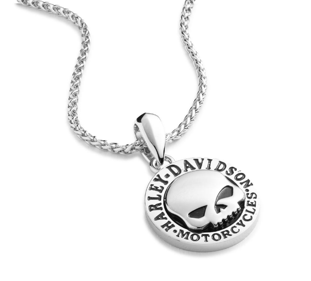 Harley Men's 26" Round Willie G Harley Script Pendant Necklace