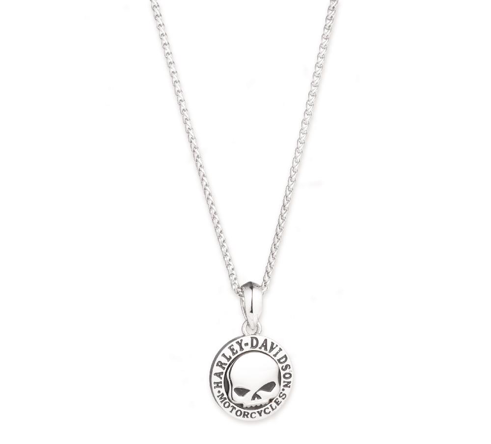 harley Men's 26" Round Willie G Harley Script Pendant Necklace