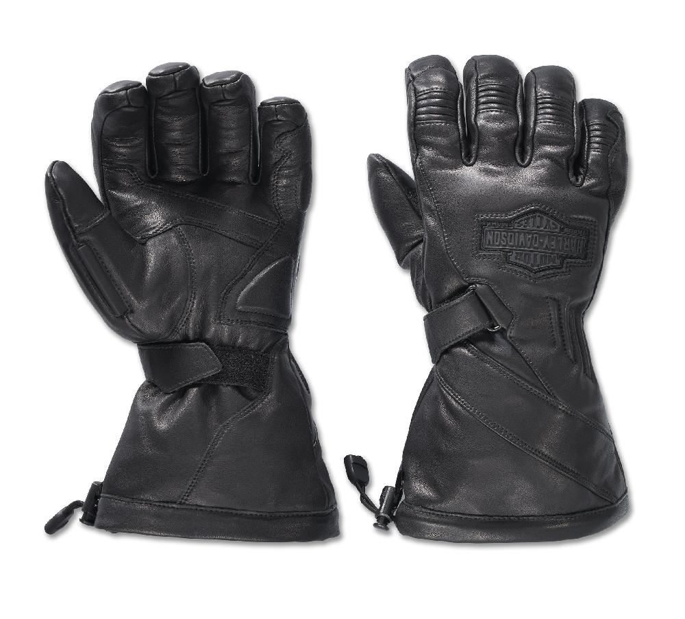 harley Men's Circuit II Waterproof Leather Gauntlet Gloves