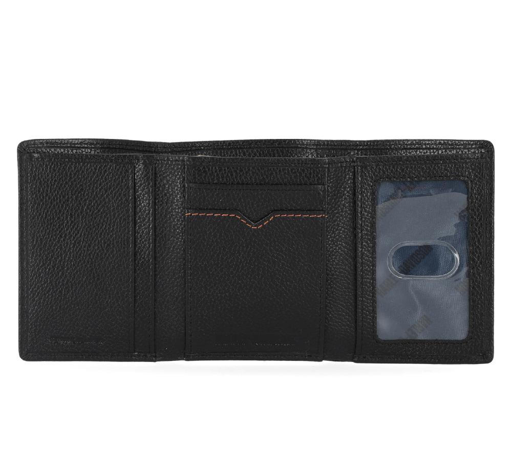 Harley Men's Classic Leather Bar & Shield Trifold Wallet