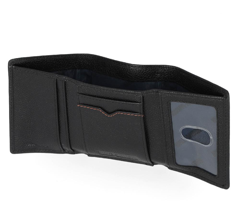 Harley Men's Classic Leather Bar & Shield Trifold Wallet