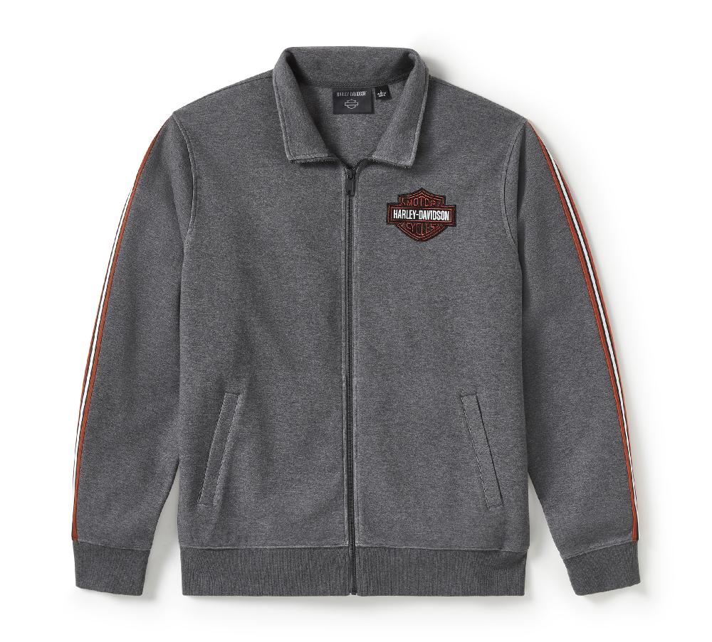 harley Men's Essential Fleece Zip Front Track Jacket