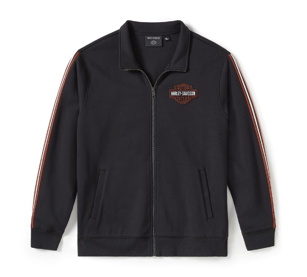 harley Men's Essential Fleece Zip Front Track Jacket