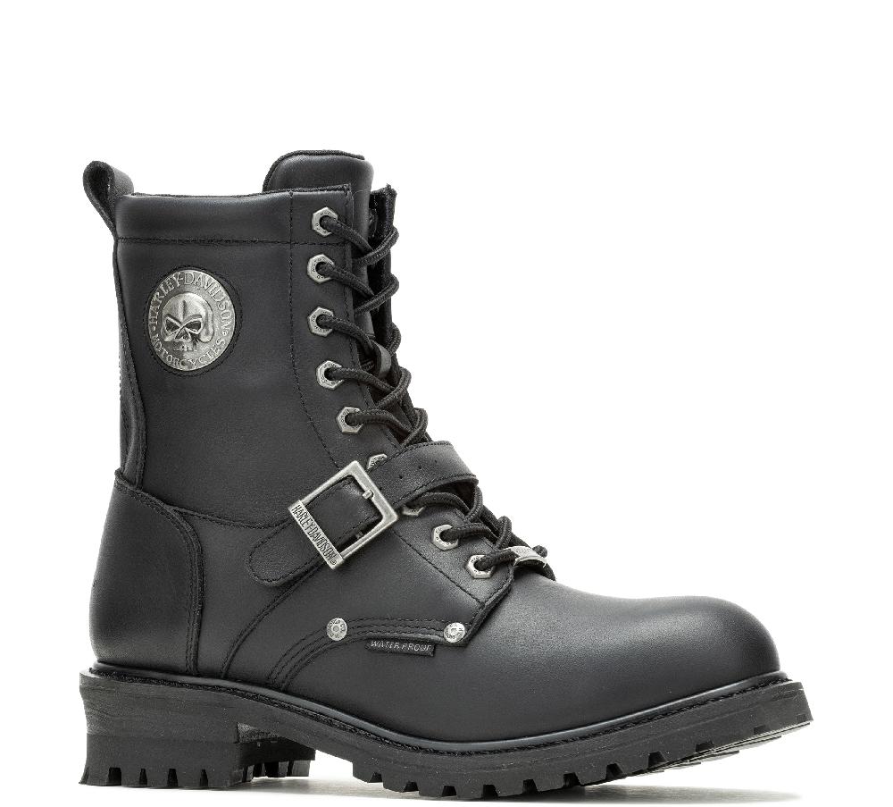 Harley Men's Faded Glory Waterproof Leather Skull Riding Boot