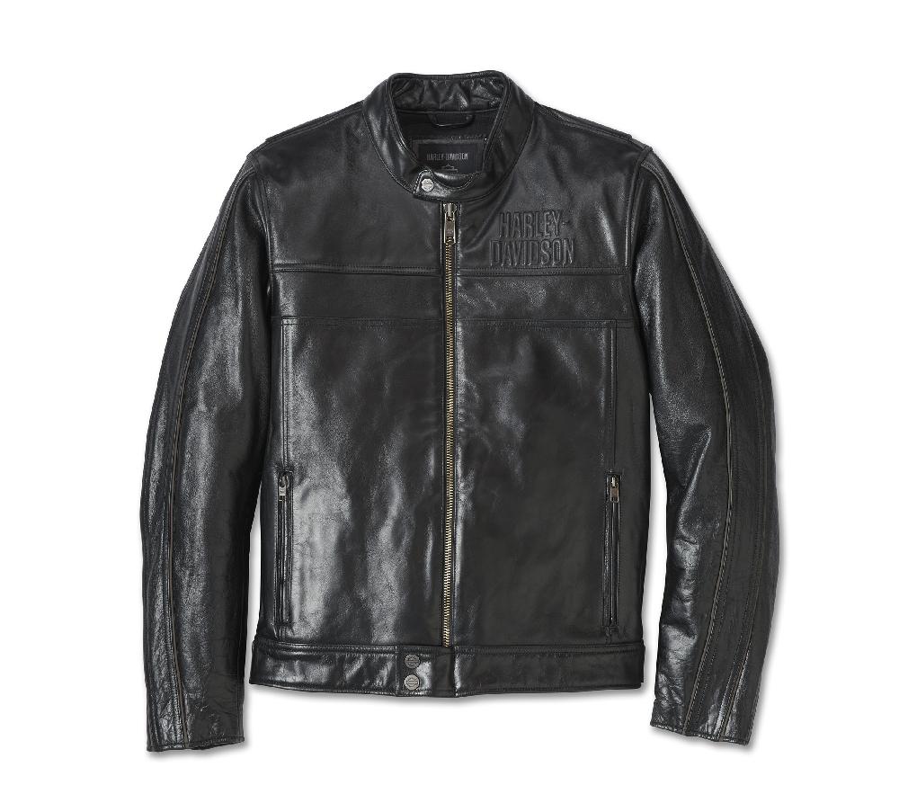 harley Men's H-D Flex Layering System Café Racer Leather Jacket Outer Layer
