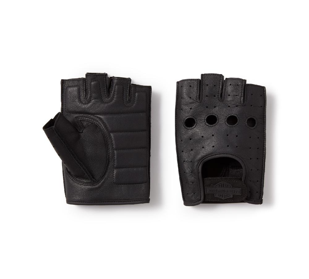 harley Men's H-D® Fingerless Leather Riding Gloves