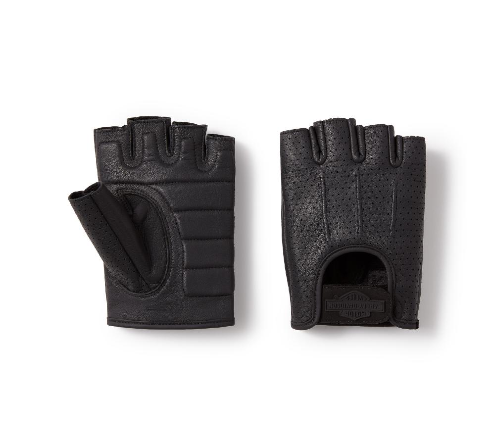 harley Men's H-D® Perforated Fingerless Leather Riding Gloves