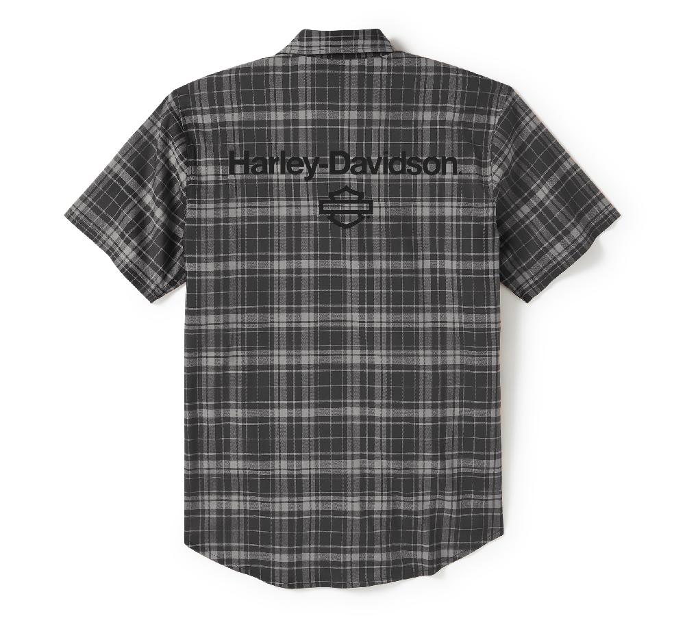 Harley Men's H-D® TECH Coolmax® Plaid Short Sleeve Shirt