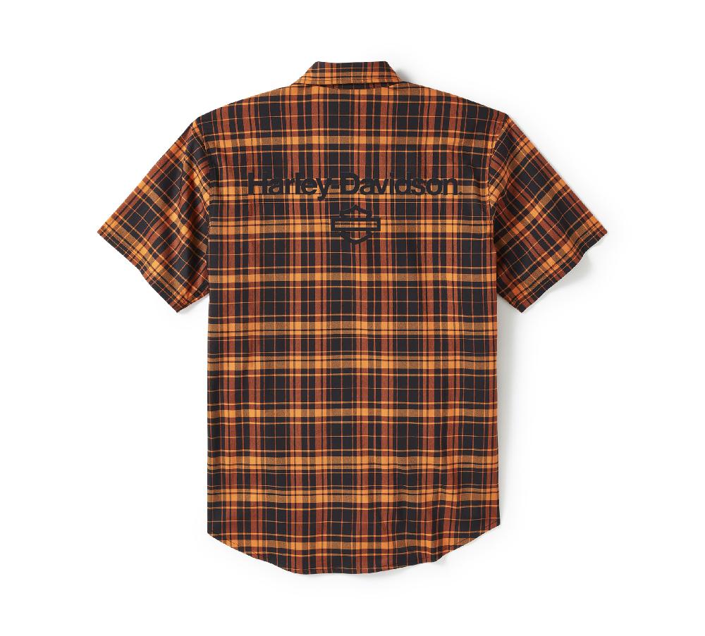 Harley Men's H-D® TECH Coolmax® Plaid Short Sleeve Shirt
