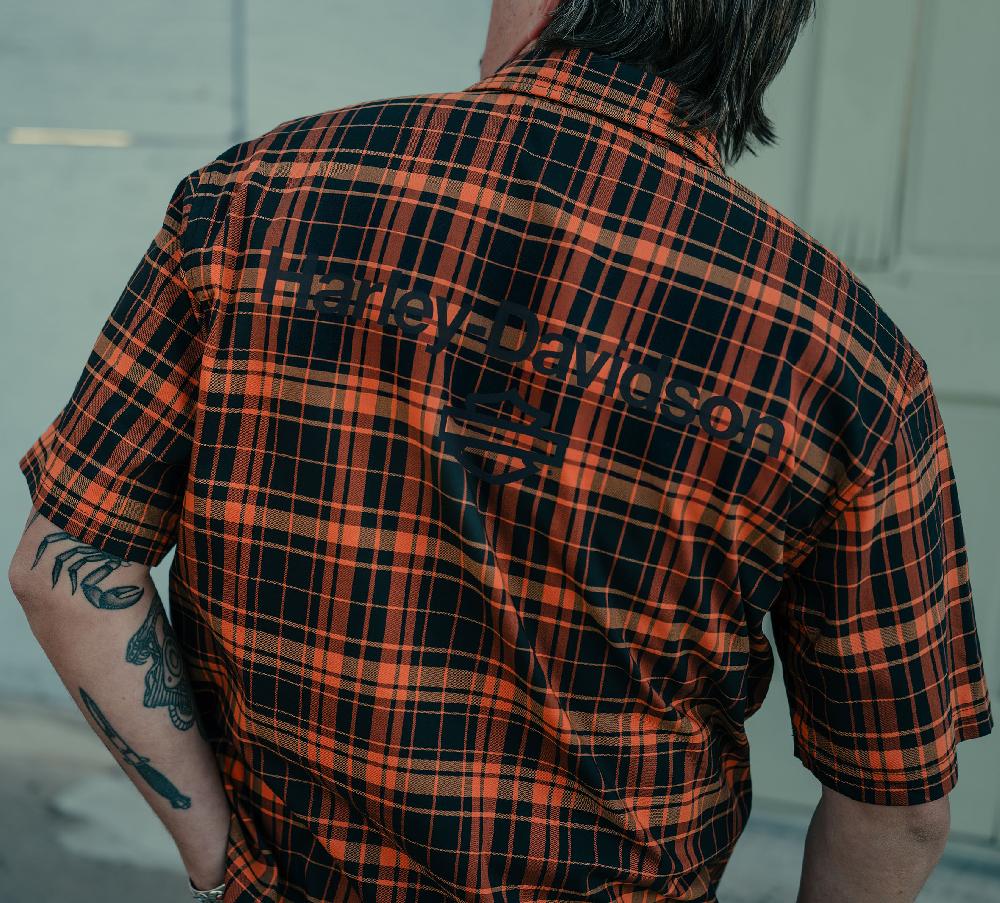 Harley Men's H-D® TECH Coolmax® Plaid Short Sleeve Shirt