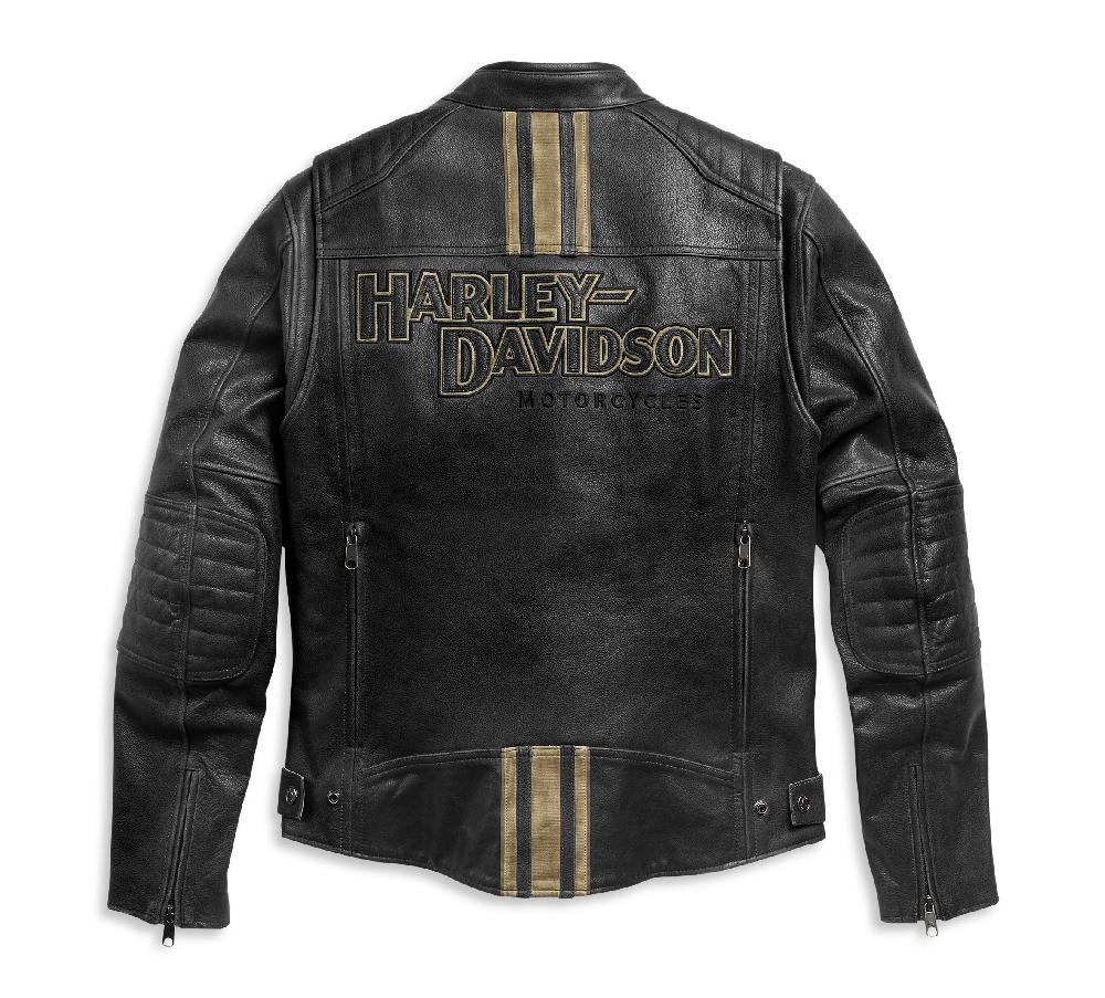 Harley Men's H-D Triple Vent Passing Link II Leather Jacket