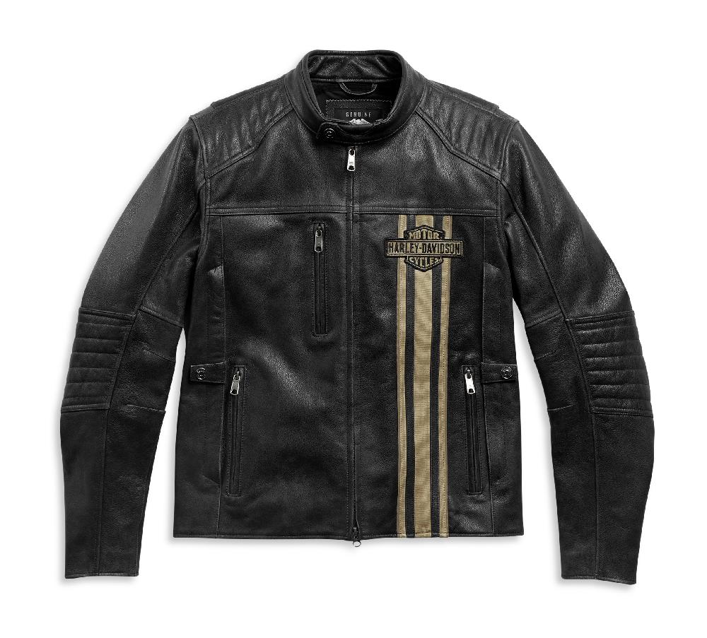 harley Men's H-D Triple Vent Passing Link II Leather Jacket