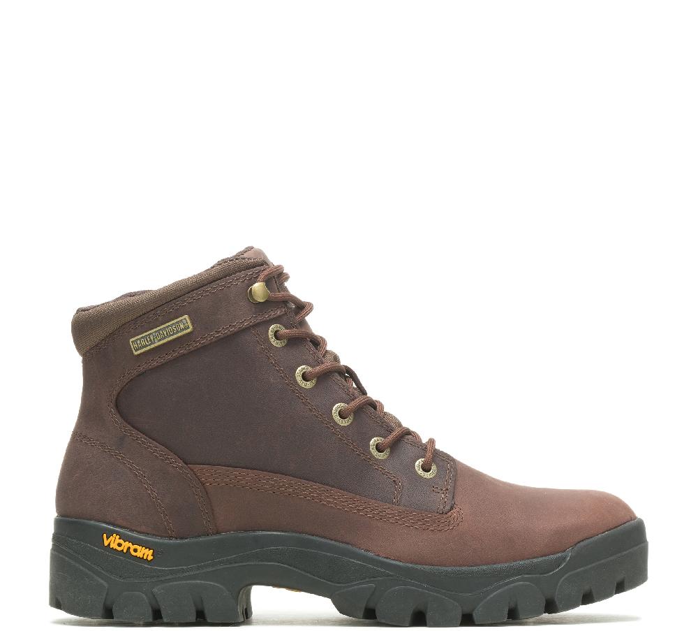 harley Men's Tolman 6" Waterproof Leather Lace Riding Boots