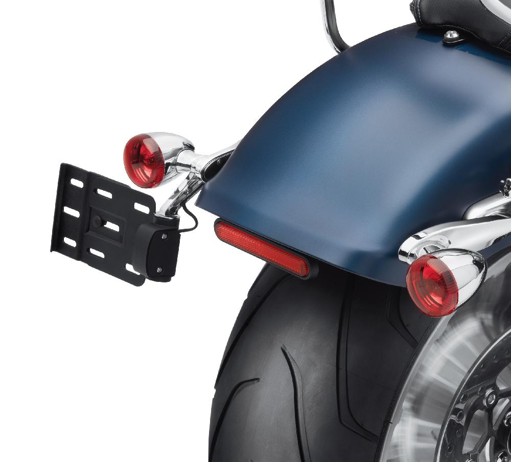 Harley Rear Turn Signal/License Plate Relocation Kit - Chrome