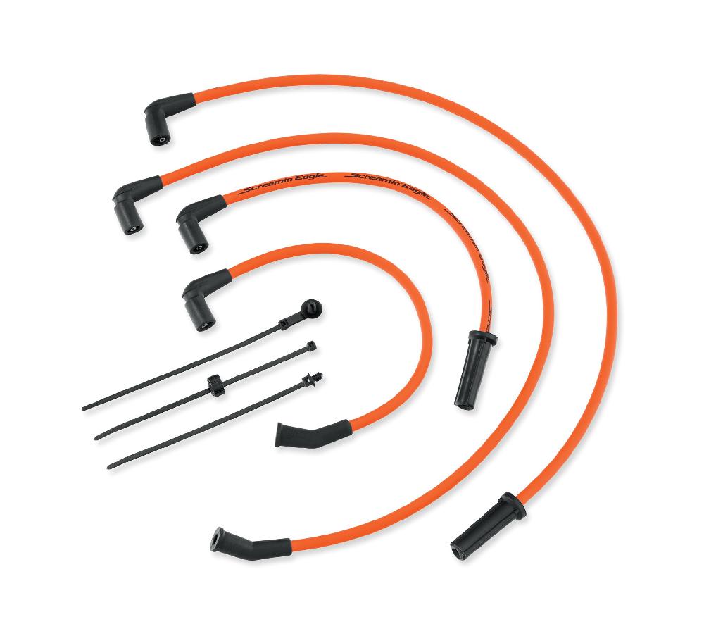 harley Screamin' Eagle 10MM Phat Spark Plug Wires - Orange