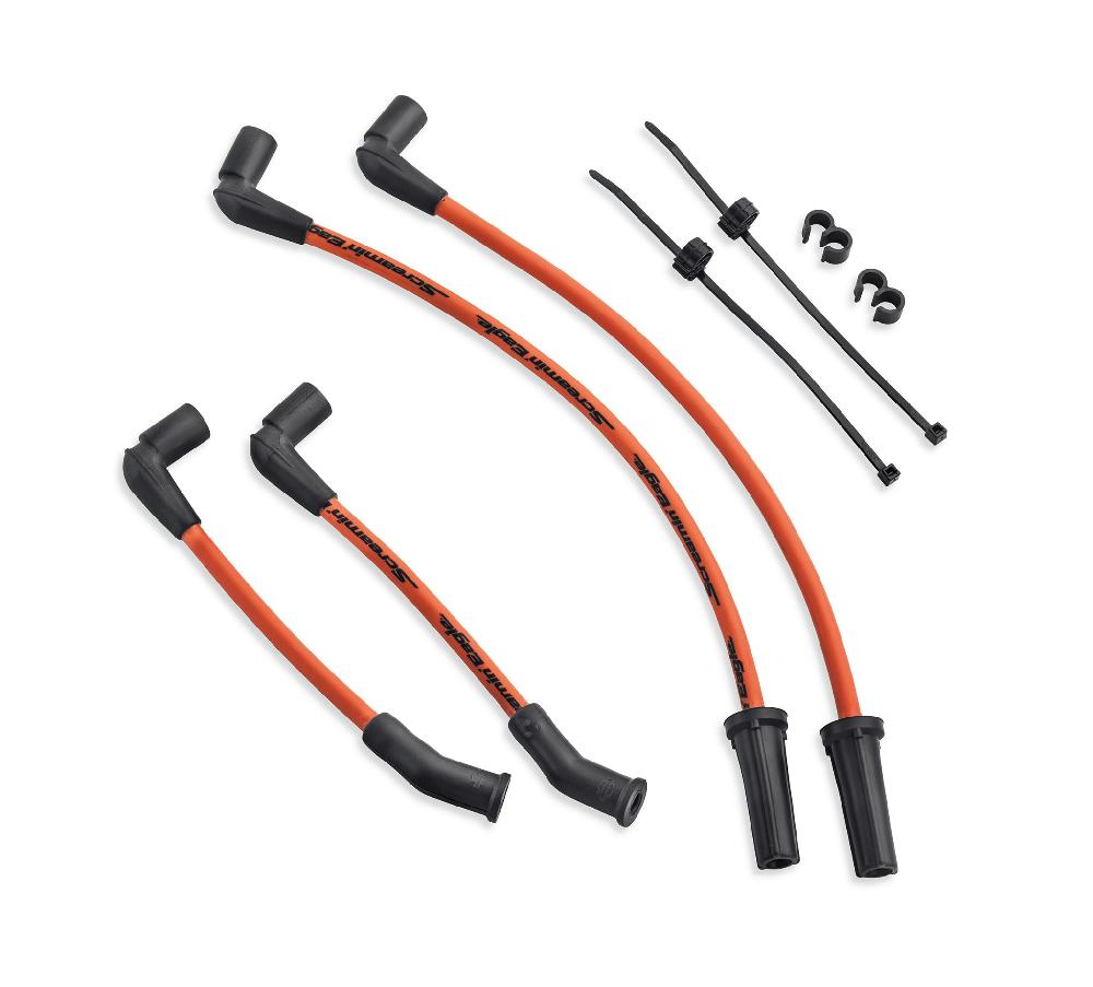 harley Screamin' Eagle 10MM Phat Spark Plug Wires - Orange