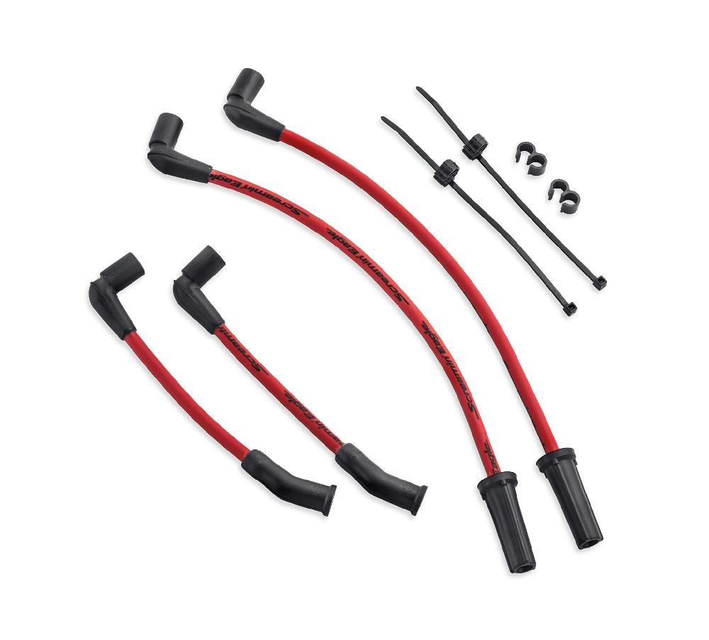 harley Screamin' Eagle 10MM Phat Spark Plug Wires - Red