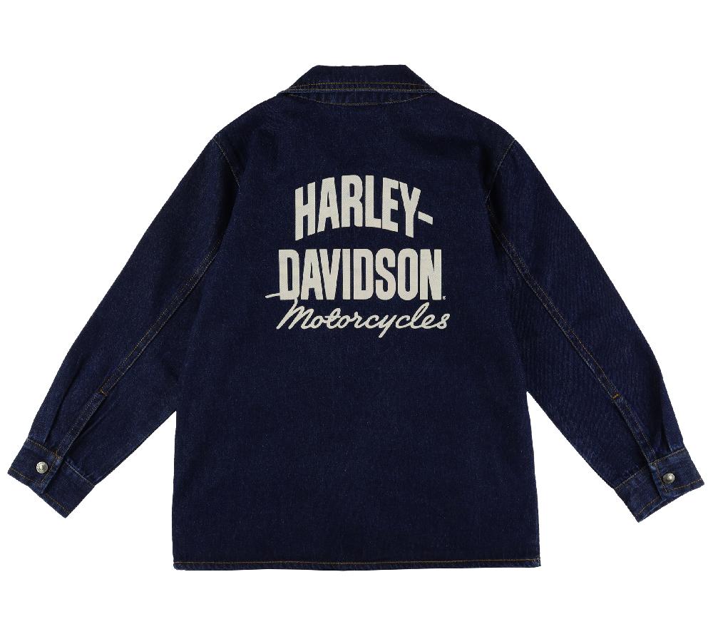 Harley Shirt - Toddler Boys Bar & Shield Denim Long Sleeve
