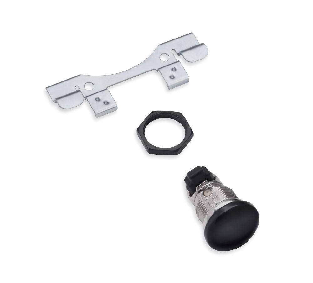 harley Smooth Push-Button Fuel Tank Console Door Release - Gloss Black