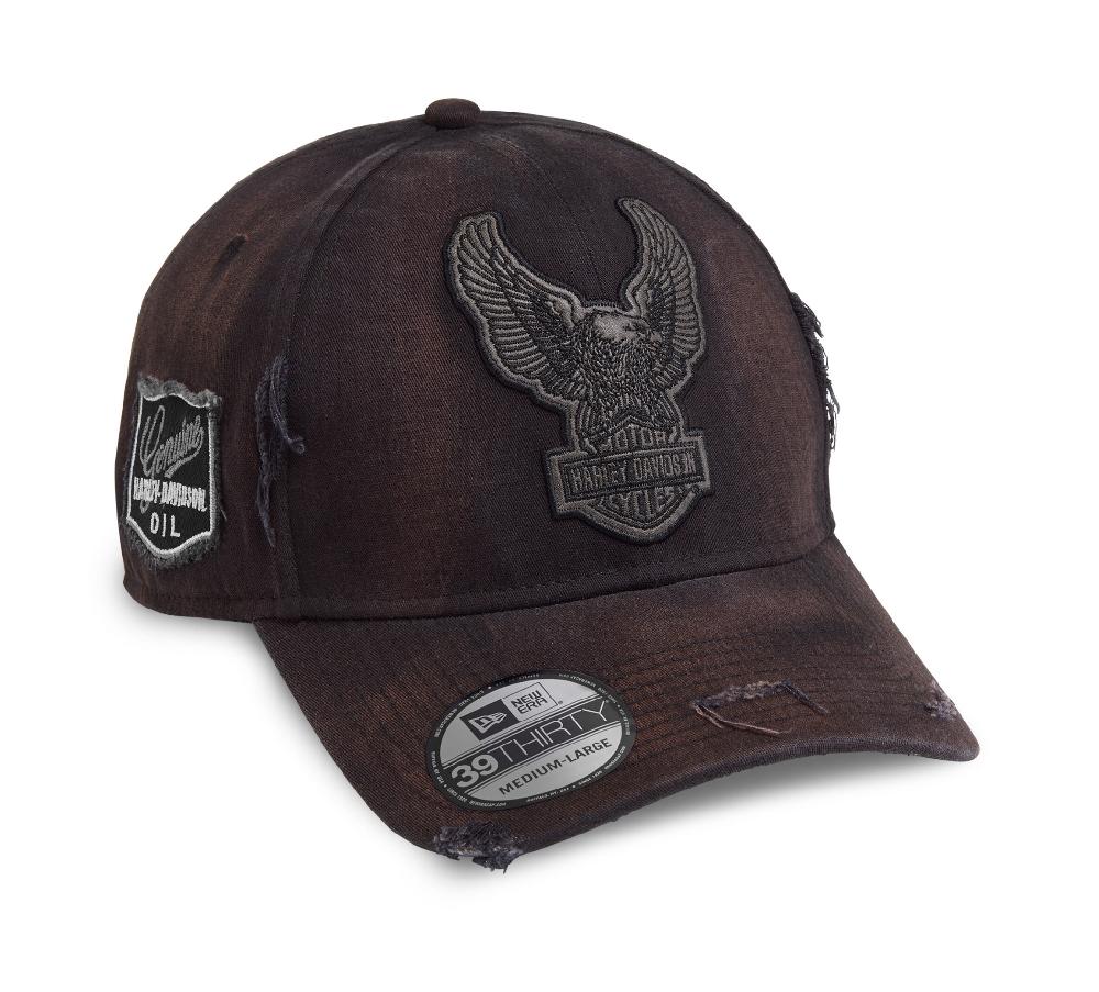 harley Upright Eagle Patch Fitted 39THIRTY Baseball Hat