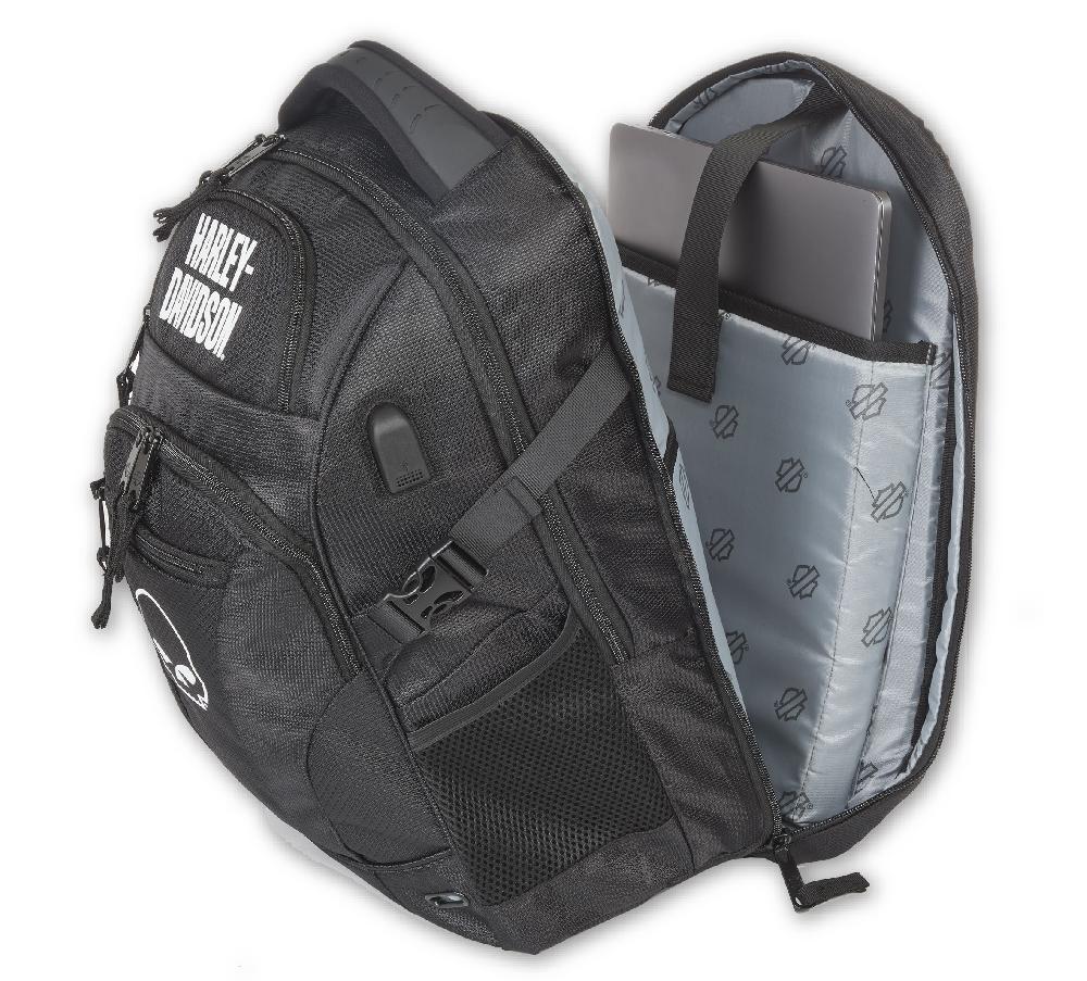 Harley Willie G Logo Renegade II Backpack With USB Port