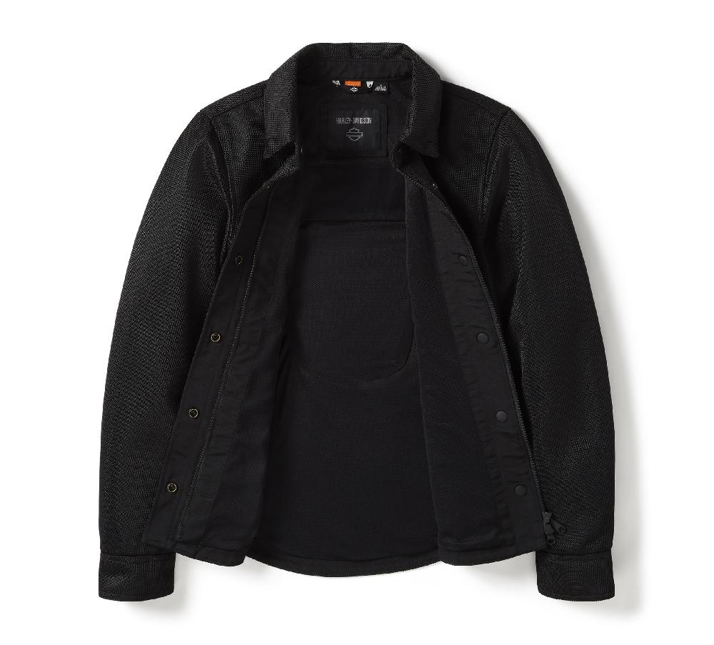 Harley Willie G® Skull Graphic Operative Mesh Riding Shirt Jacket