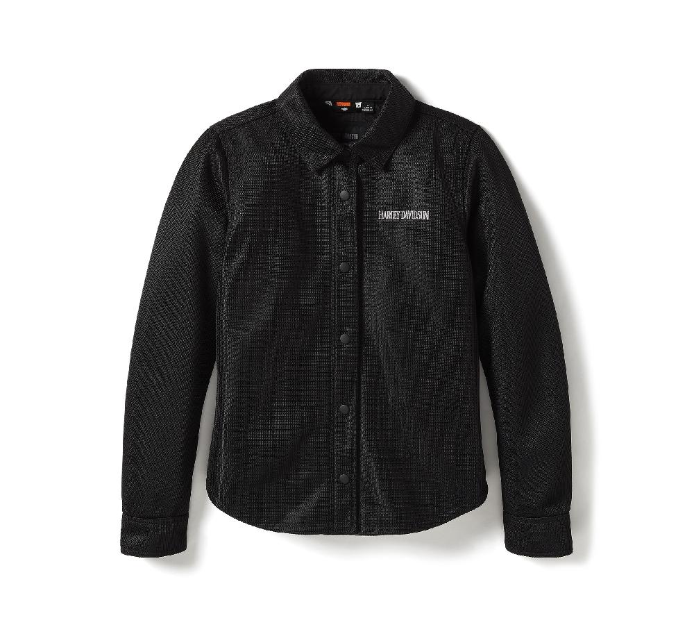 harley Willie G® Skull Graphic Operative Mesh Riding Shirt Jacket