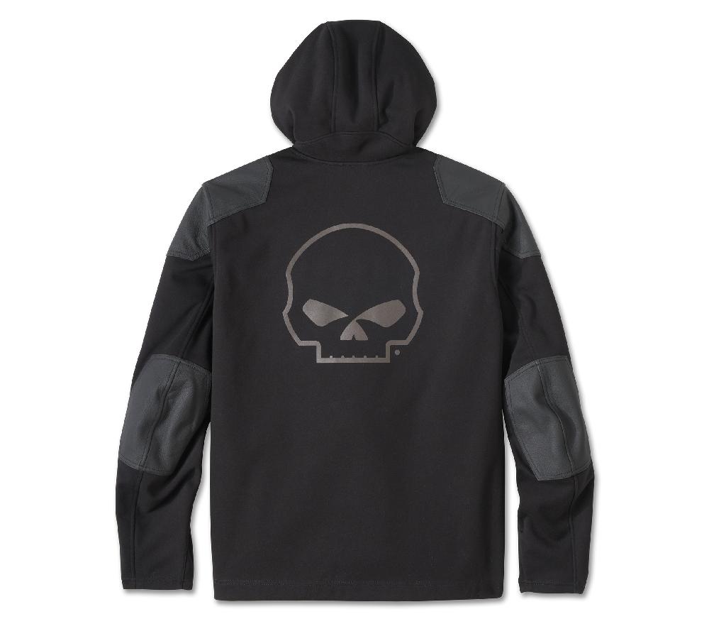 Harley Willie G Skull Graphic Deflector 2.0 Hooded Riding Fleece