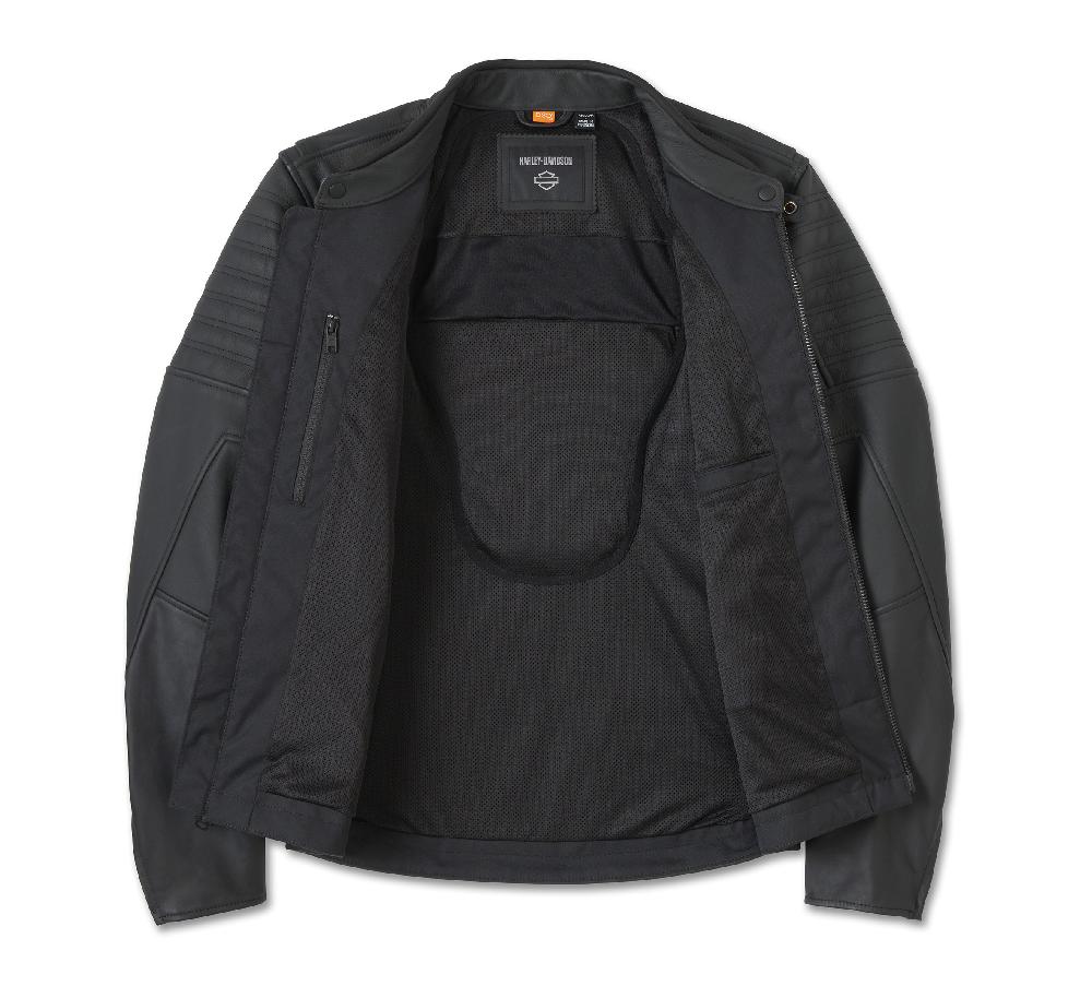 Harley Willie G Skull Graphic Leather Riding Jacket