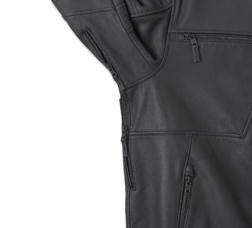 Harley Willie G Skull Graphic Leather Riding Jacket