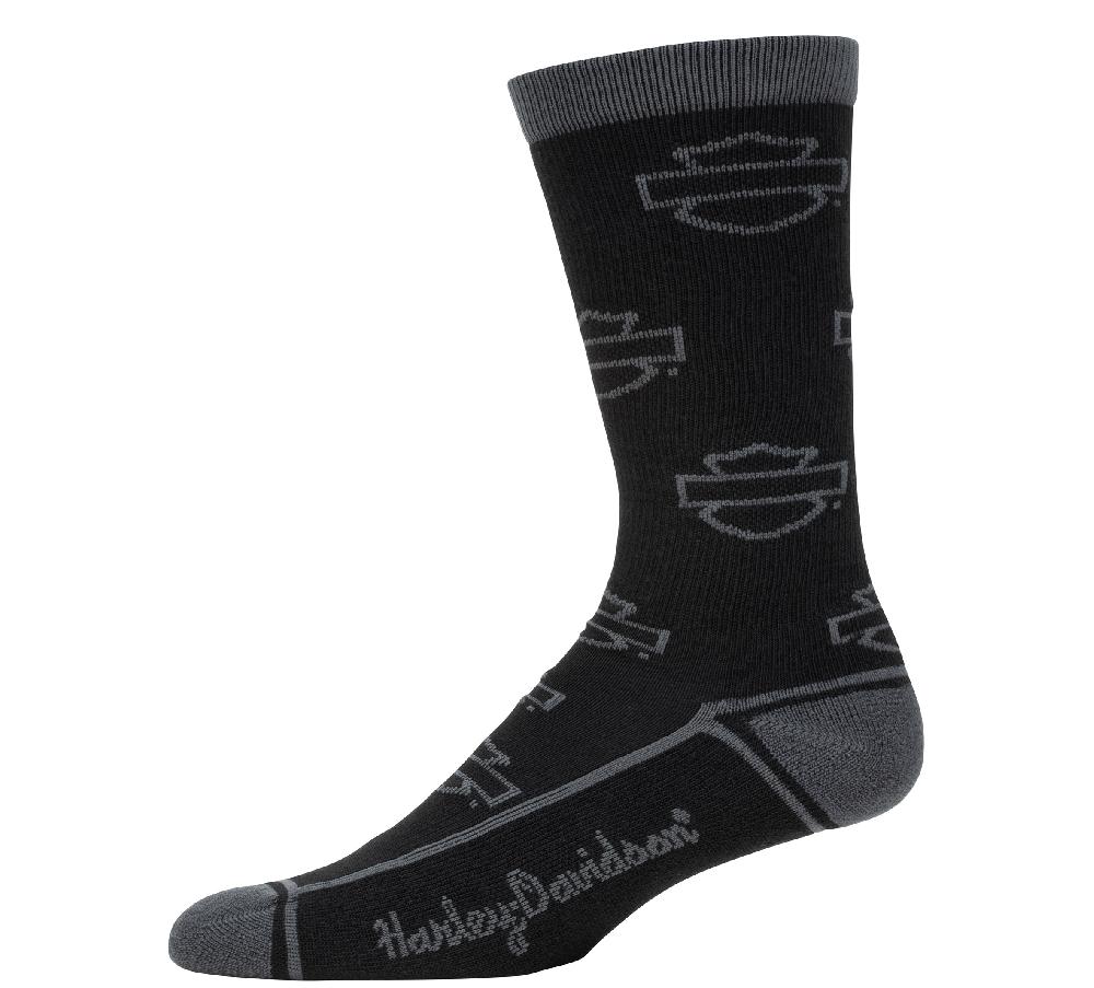 Harley Women's 2 Pack Open Bar & Shield ULTRA DR Crew Socks
