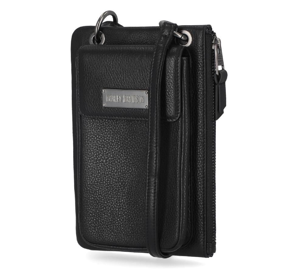 Harley Women's Classic Leather Phone Case Crossbody Wallet