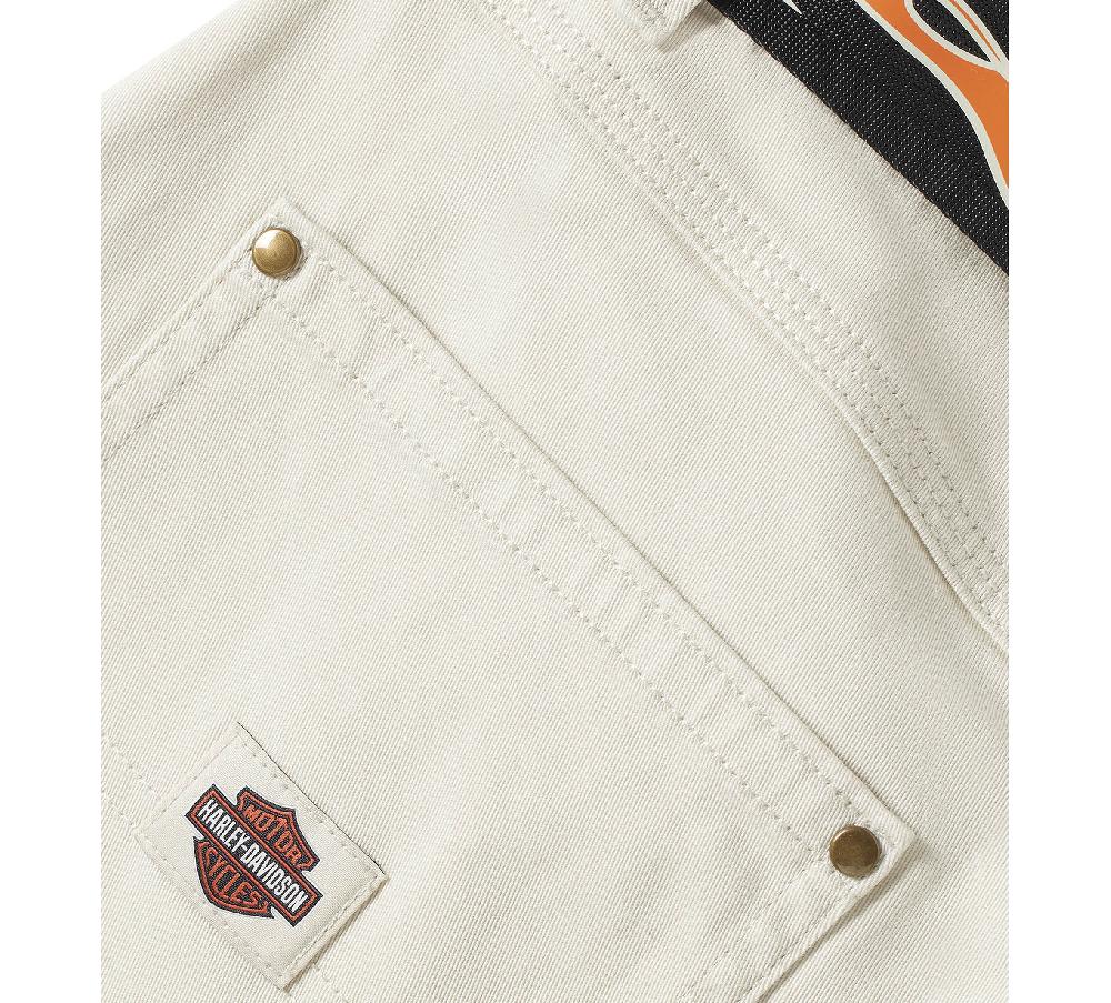 Harley Women's Dickies X H-D Flex Fit Double Pocket Carpenter Pant With Flame Belt