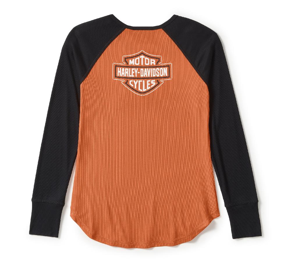 Harley Women's Essential Arched Font Long Sleeve Raglan