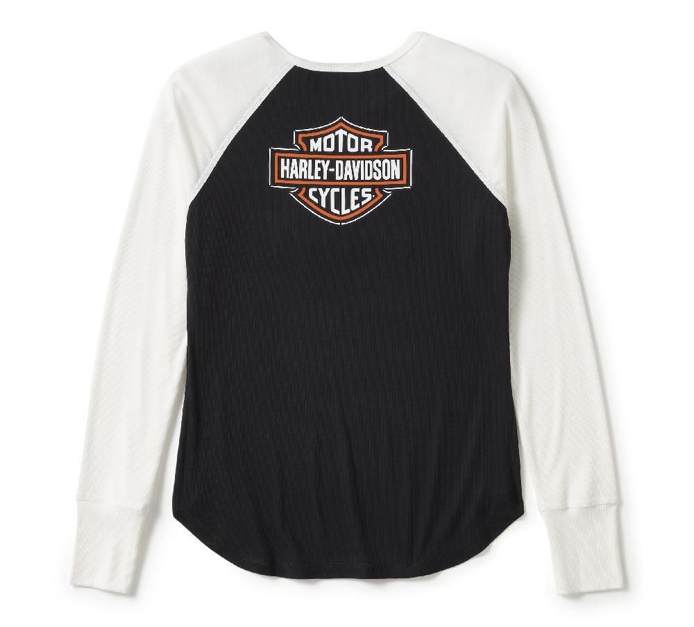 Harley Women's Essential Arched Font Long Sleeve Raglan