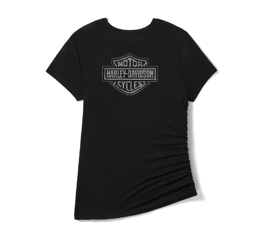 Harley Women's Essential Bling Ruched Short Sleeve Top