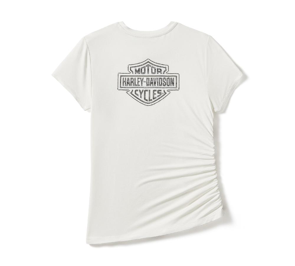 Harley Women's Essential Bling Ruched Short Sleeve Top