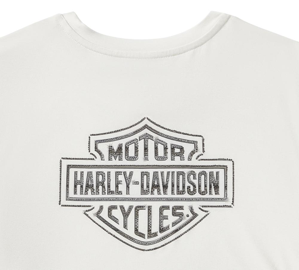 Harley Women's Essential Bling Ruched Short Sleeve Top
